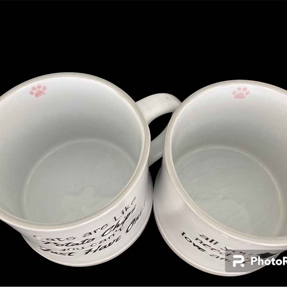 2017 Spectrum Designz Coffee Tea Cat Kitty Mug Double Sided Design, Set Of 2 - Picture 4 of 5
